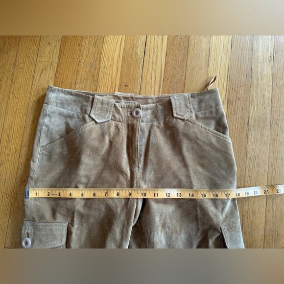 Y2K Vintage Brown Suede Pants - Picture 7 of 11